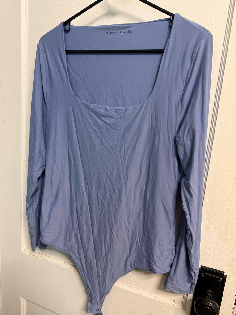 Abercrombie and fitch blue Long-Sleeve Scoop Neck Bodysuit never worn